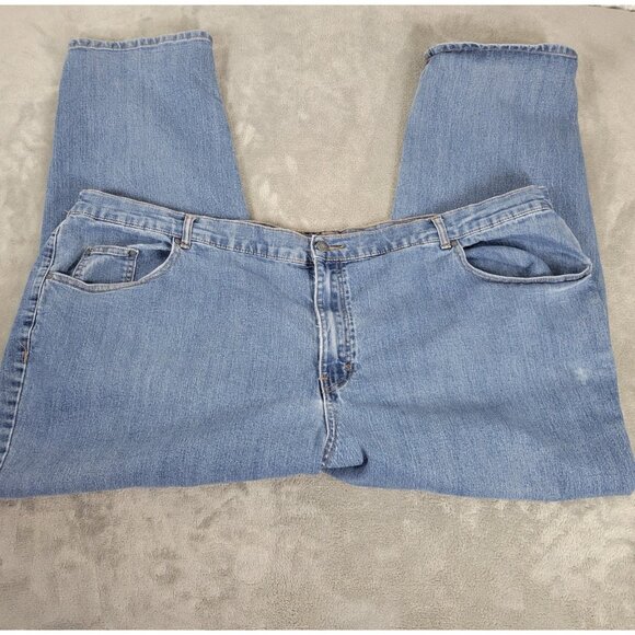 Catherines Right Fit Womens Jeans 30W Plus Straight Leg Medium Blue SWE143E - Picture 1 of 7